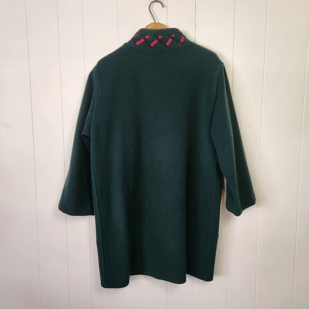 Vintage Weill Paris 1980s Green Winter Jacket Coat Womens Size Large Classic - Picture 6 of 12